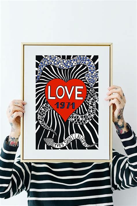 yves saint laurent love poster